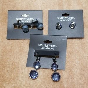 Simply vera wang earrings 3 pairs